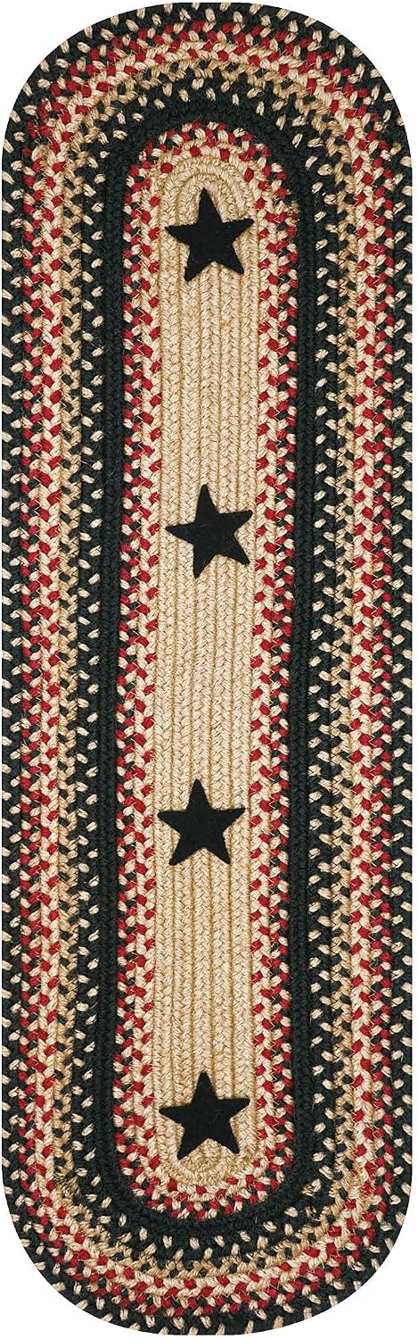 Homespice Apple Pie Braided Coasters for Country Decor, Round 4 Set of 6 | Red Absorbent Drink Coasters for Tabletop, Absorbs Moisture, Rich Colors, Durable and Easy to Clean