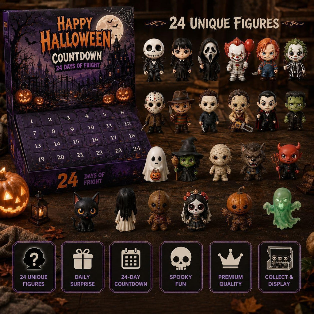 Halloween Advent Calendar 2026, 24-Day Blind Box, Mini Figurine Countdown | Spooky Countdown, Desktop Decor, Gift Box, Collectible Figurines, 24 Surprises, October
