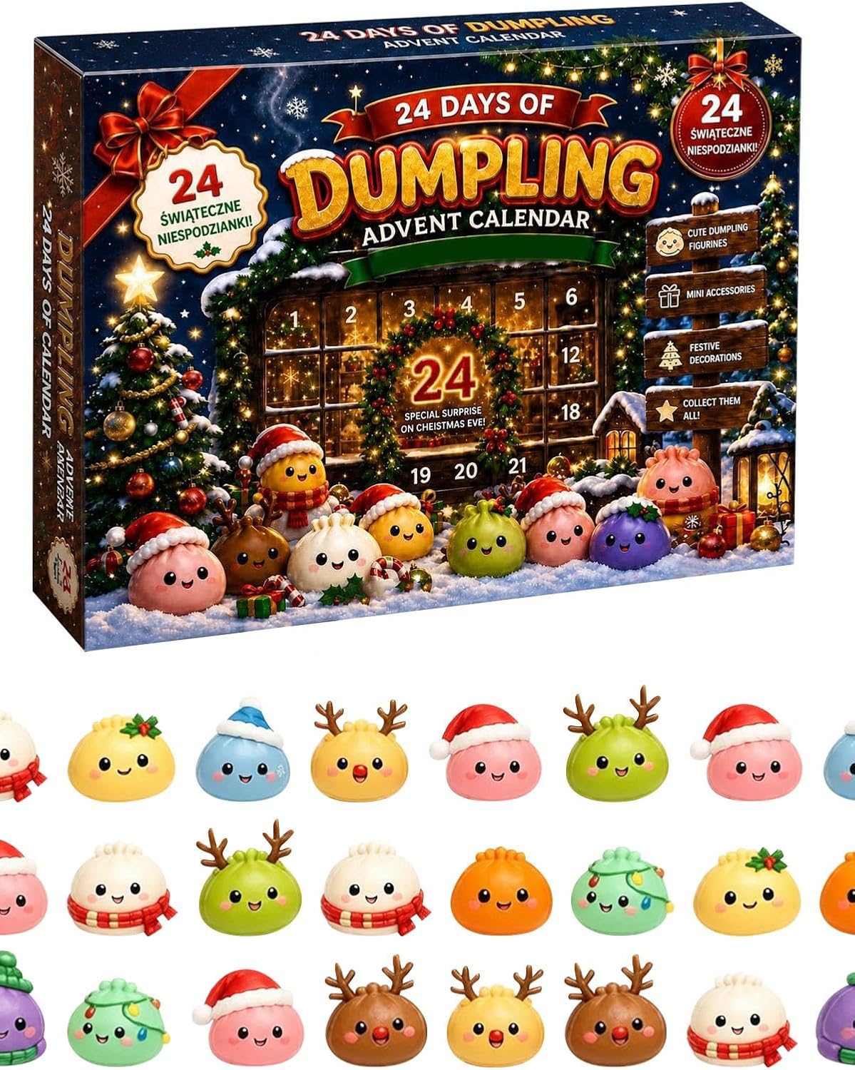 Christmas Squishies Advent Calendar 2026 Countdown for Adults | 24 Days of Surprises Squishy Toys Box, Fidget Christmas Countdown Calendar, Xmas Toys for Sock Stuffing & Christmas Gift