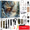 Survival Advent Calendar 2026 Men - 24 Days Xmas Countdown GIF for Teen Boy | Camping Hiking Fishing Hunting Emergency Outdoor Tactical Gear Tools - Christmas Holiday Surprise Dad Adult Adventure Prepper