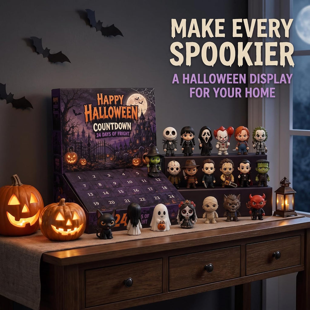 Halloween Advent Calendar 2026, 24-Day Blind Box, Mini Figurine Countdown | Spooky Countdown, Desktop Decor, Gift Box, Collectible Figurines, 24 Surprises, October
