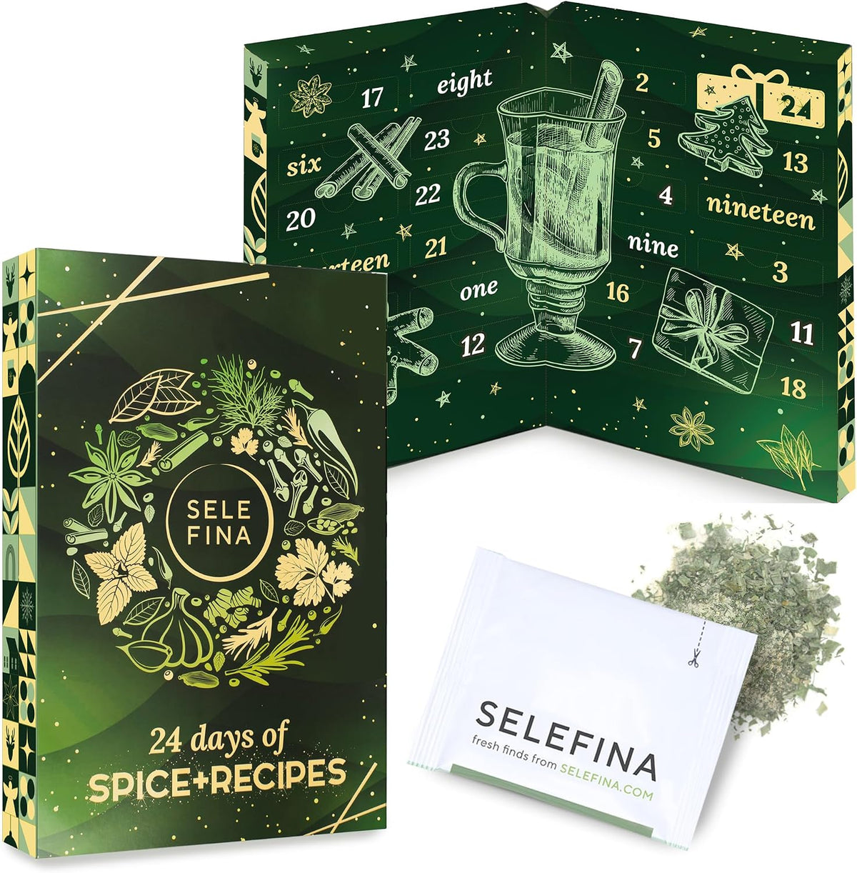 Spice Advent Calendar - Christmas Countdown with 24 Sample-Size Spices