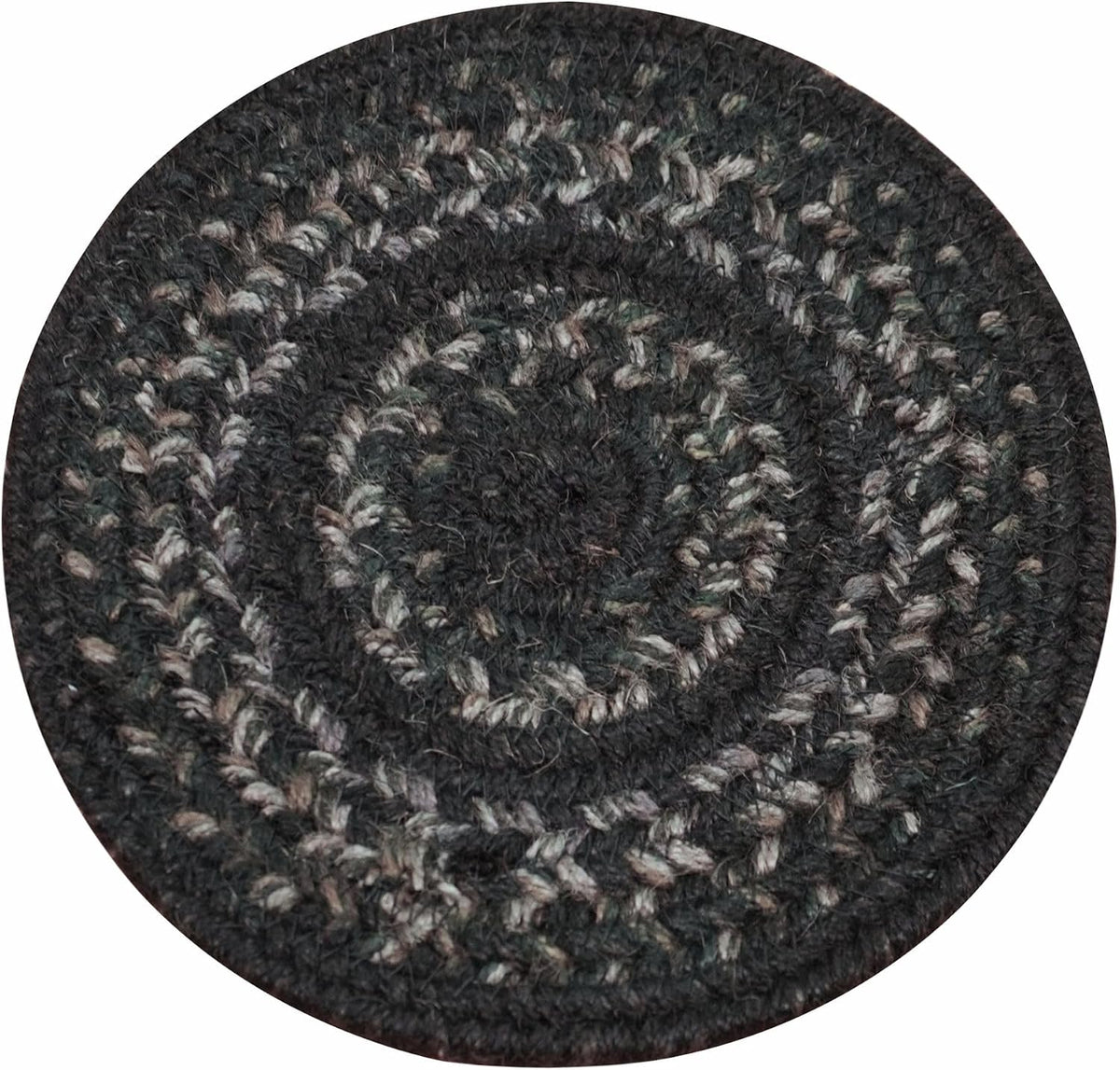 Homespice Apple Pie Braided Coasters for Country Decor, Round 4 Set of 6 | Red Absorbent Drink Coasters for Tabletop, Absorbs Moisture, Rich Colors, Durable and Easy to Clean