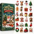 24-Day Mini Christmas Brick Ornament advent calendar 2026, 24 Unique Buildable Holiday Designs with Hanging Loops, DIY Building Set for Christmas Trees, Garlands, Mantels Festive Displays
