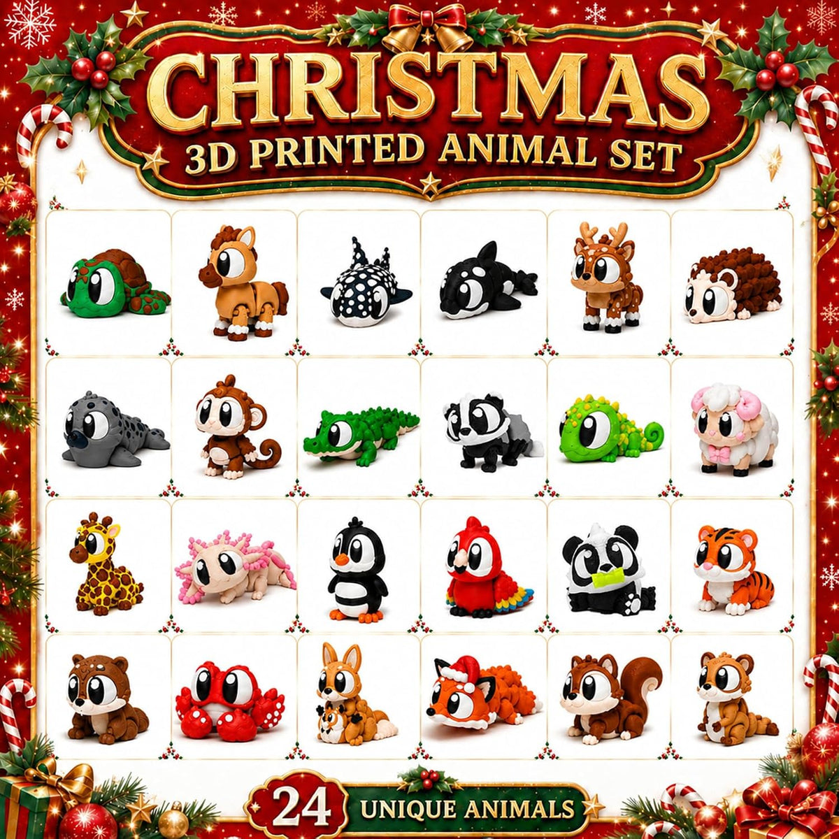 2026 Christmas Advent Calendar, 3D Printed Advent Calendars for kids | 3D Printed Fidget Toys ,Advent Calendars For Kids, Xmas Party Favors Supplies, Classroom Prizes, Fun Gifts for Kids