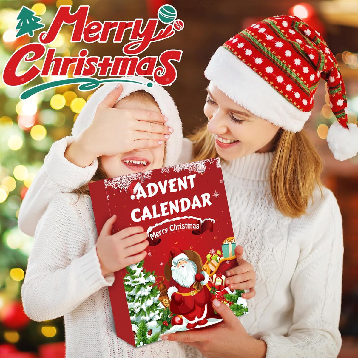 Advent Calendar 2026, 24 Days of Christmas Countdown Calendar | Including 24 Kawaii Squishies Toys, Surprises Sensory Fidget Toys for Kids & Adult, Christmas Party Favors Squeeze Gift