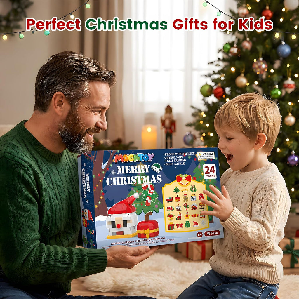 Christmas Advent Calendar 2026 Building Sets Micro Mini Xmas Blocks Kit | 24 Days Countdown Christmas Building Blocks, Christmas Holiday Gift Party Favor for Adults Girls Boys Ages 12+