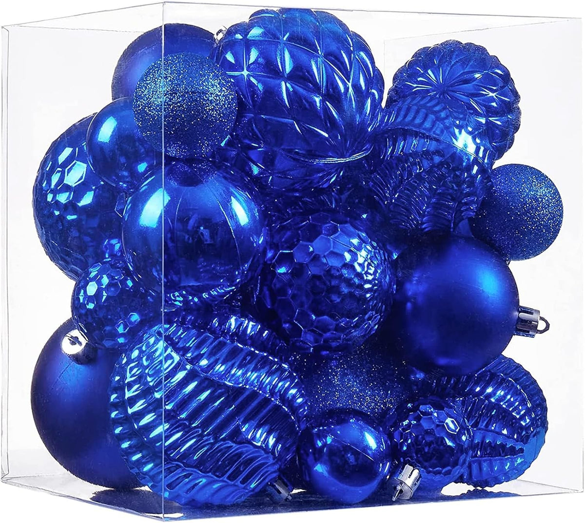 Christmas Balls Ornaments -36pcs Shatterproof Christmas Tree Decorations with Hanging Loop for Xmas Tree Wedding Holiday Party Home Decor,6 Styles in 3 Sizes(White)