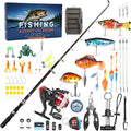 Fishing Advent Calendar 2026,24 Day Christmas Countdown Calendar for Adults,Fishing Gifts Set with Fishing Rod Cable Reel Lures Tackle Tackle Box,Xmas Gifts for Men Teens boys Anglers Fisherman