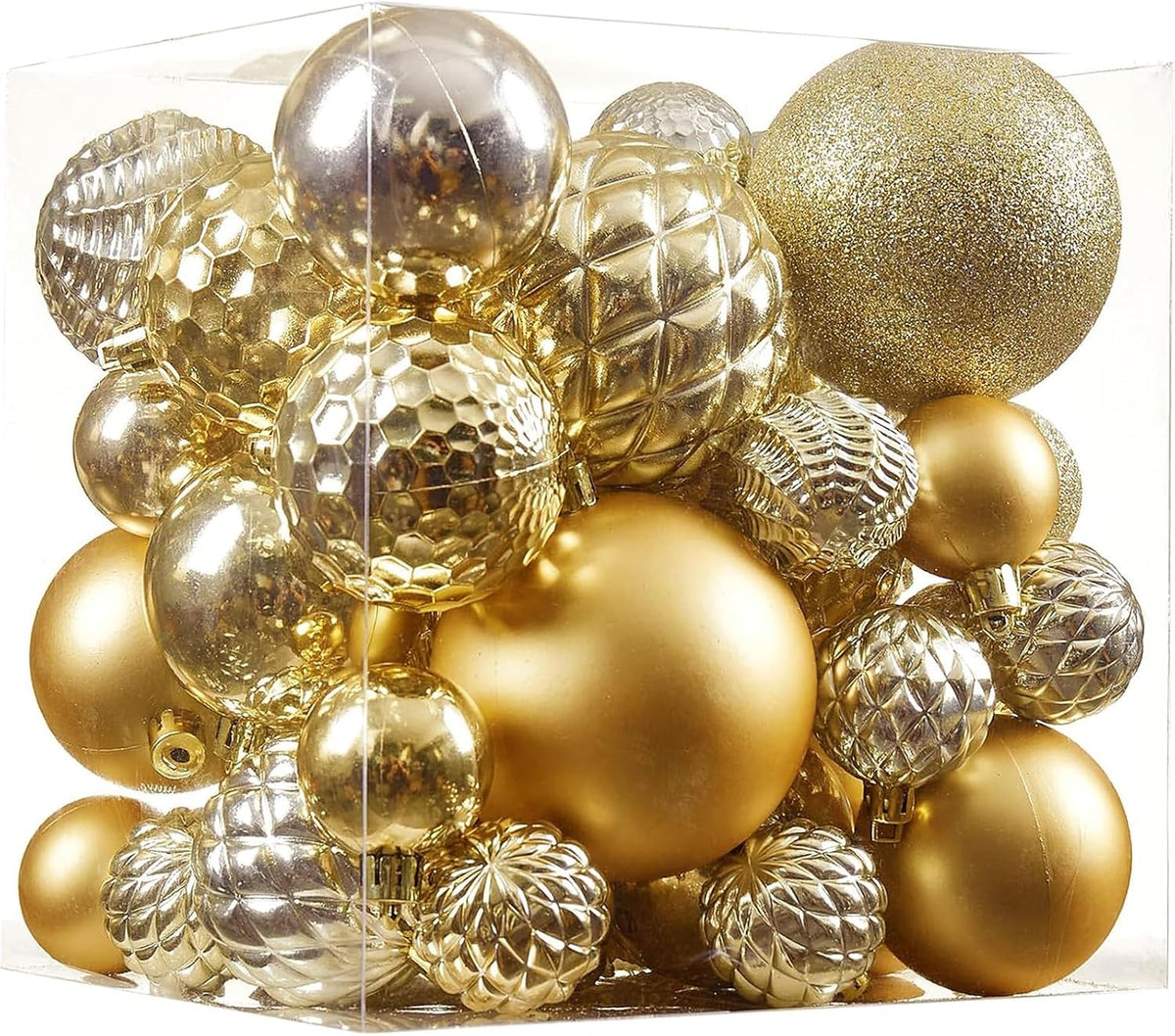 Christmas Balls Ornaments -36pcs Shatterproof Christmas Tree Decorations with Hanging Loop for Xmas Tree Wedding Holiday Party Home Decor,6 Styles in 3 Sizes(White)