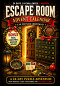 Escape Room Advent Calendar: A 24-Day Puzzle Adventure with Riddles, Clues & Mysteries for the Whole Family (The Christmas Countdown Books)