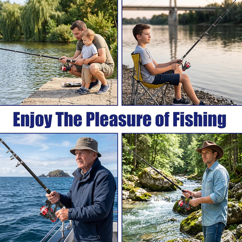 Fishing Advent Calendar 2026,24 Day Christmas Countdown Calendar for Adults,Fishing Gifts Set with Fishing Rod Cable Reel Lures Tackle Tackle Box,Xmas Gifts for Men Teens boys Anglers Fisherman