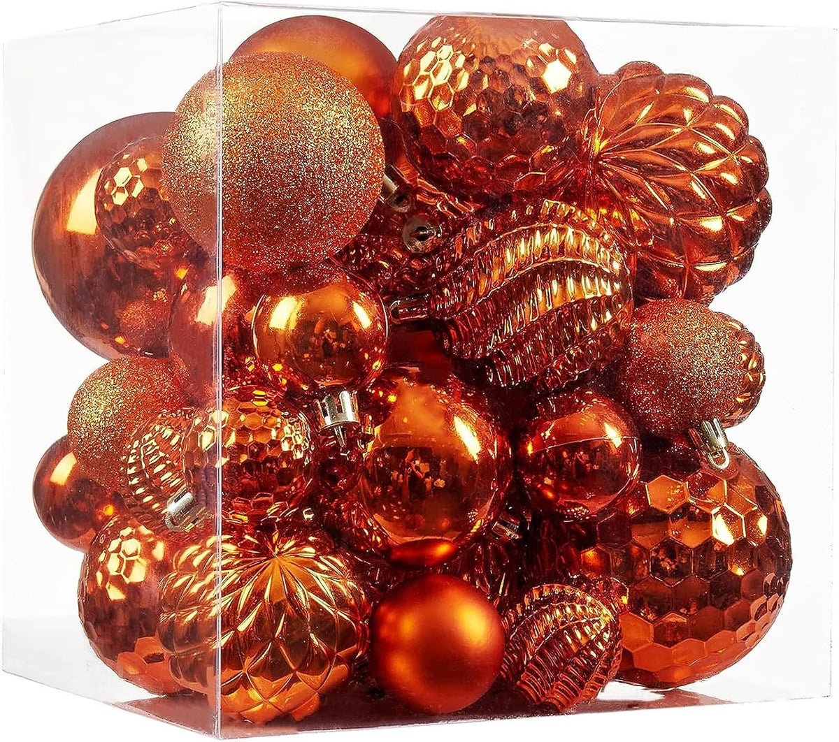 Christmas Balls Ornaments -36pcs Shatterproof Christmas Tree Decorations with Hanging Loop for Xmas Tree Wedding Holiday Party Home Decor,6 Styles in 3 Sizes(White)