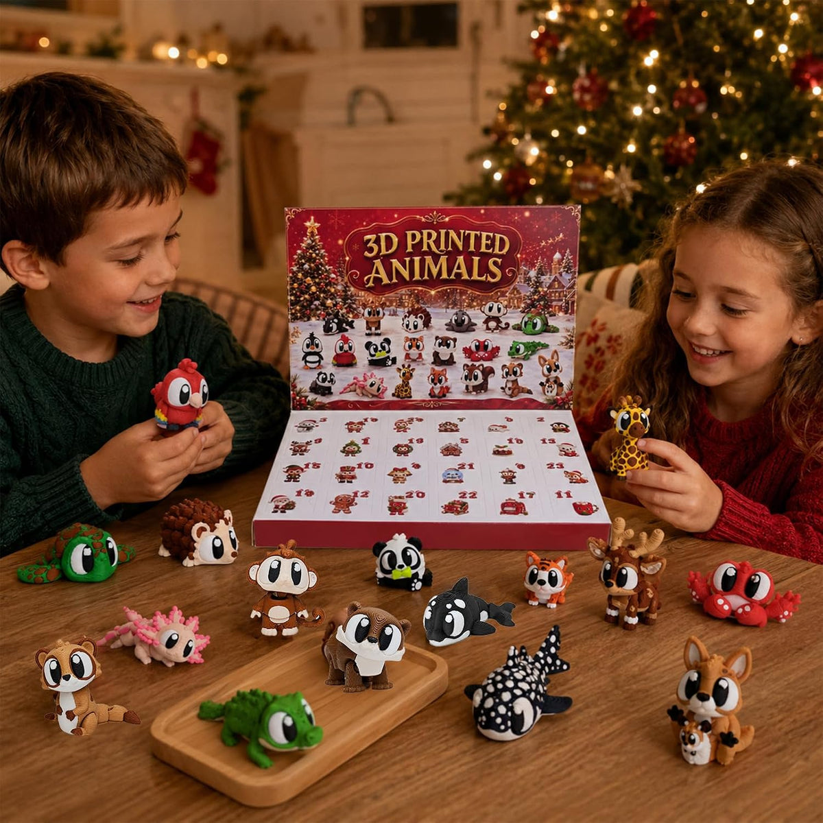 2026 Christmas Advent Calendar, 3D Printed Advent Calendars for kids | 3D Printed Fidget Toys ,Advent Calendars For Kids, Xmas Party Favors Supplies, Classroom Prizes, Fun Gifts for Kids