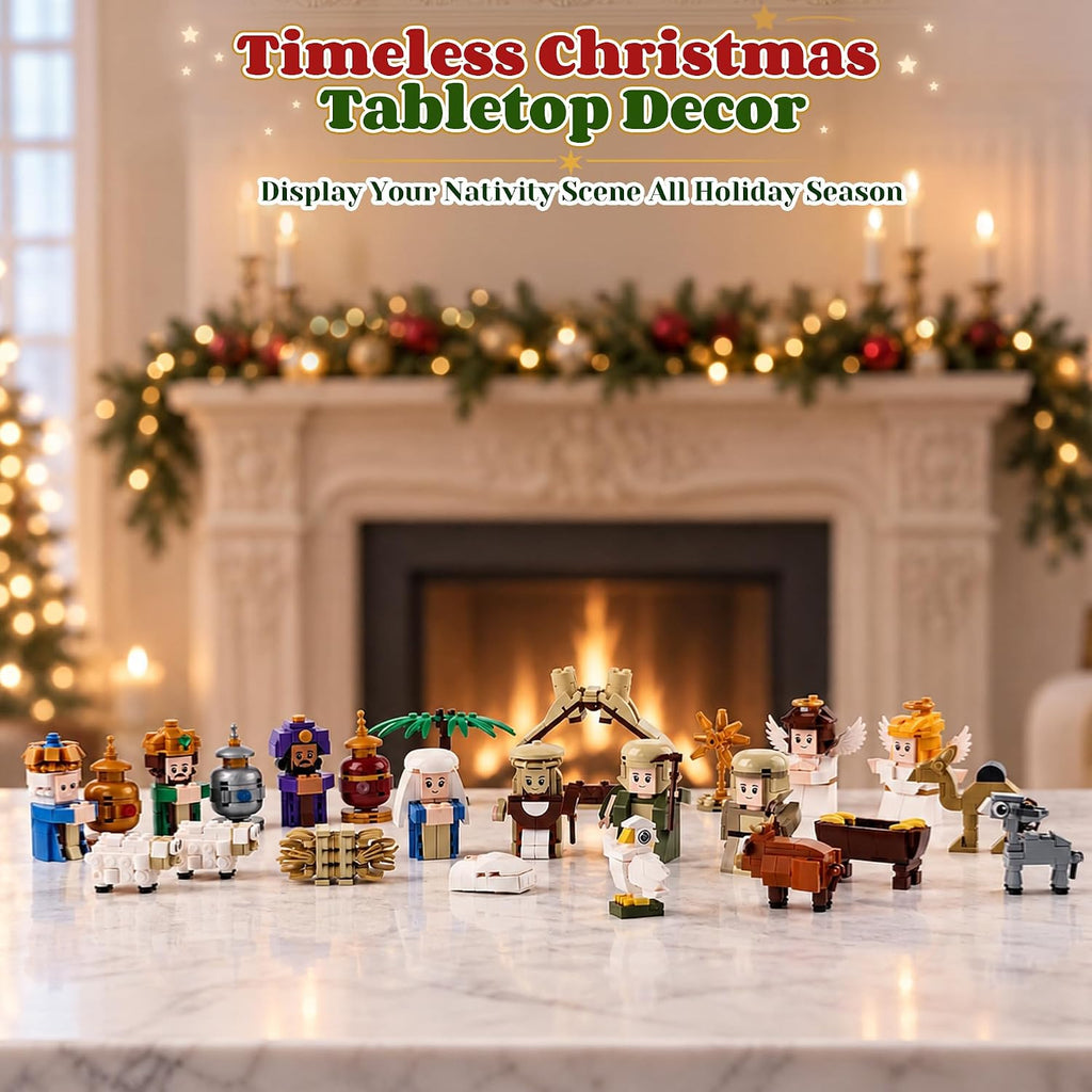 Nativity Advent Calendar 2026 Kids, 24-Day Christmas Building Blocks Set | Christmas Countdown Calendar for Kids, Nativity Scene with Holy Family, Meaningful Christmas Kids Gifts for Boys Girls Adults