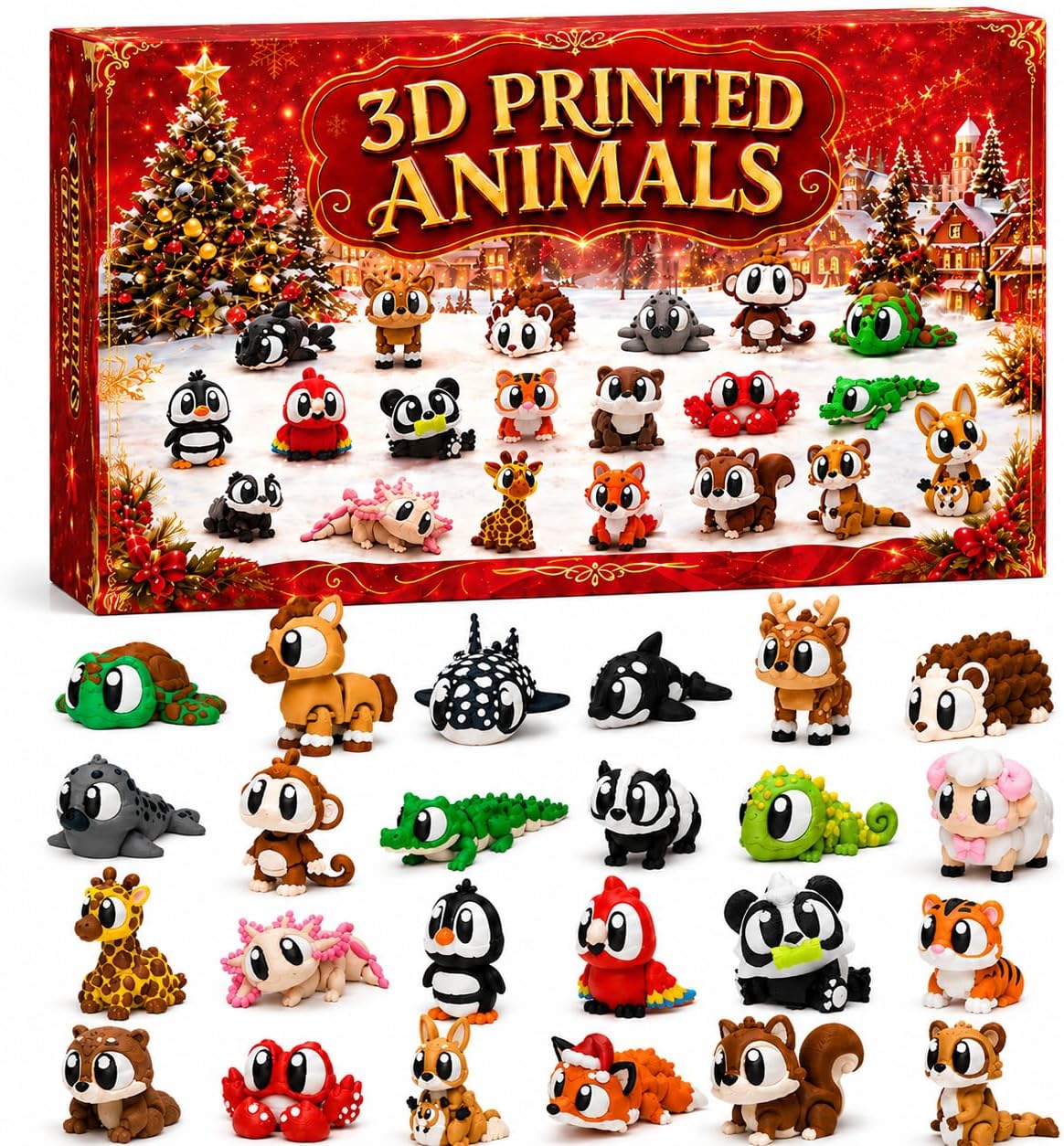 2026 Christmas Advent Calendar, 3D Printed Advent Calendars for kids | 3D Printed Fidget Toys ,Advent Calendars For Kids, Xmas Party Favors Supplies, Classroom Prizes, Fun Gifts for Kids