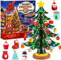 Christmas Tree Advent Calendar 2026 for Kids Adults, 24 Day Countdown Gift | Decorate a Wooden Christmas Tree with Colorful LED Lights, 24 Ornaments, Sturdy Base, Fine Craftsmanship and Xmas Gift Ready