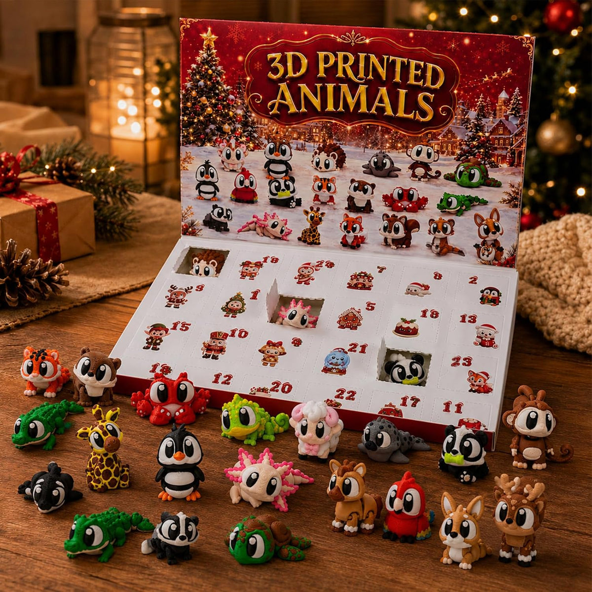2026 Christmas Advent Calendar, 3D Printed Advent Calendars for kids | 3D Printed Fidget Toys ,Advent Calendars For Kids, Xmas Party Favors Supplies, Classroom Prizes, Fun Gifts for Kids
