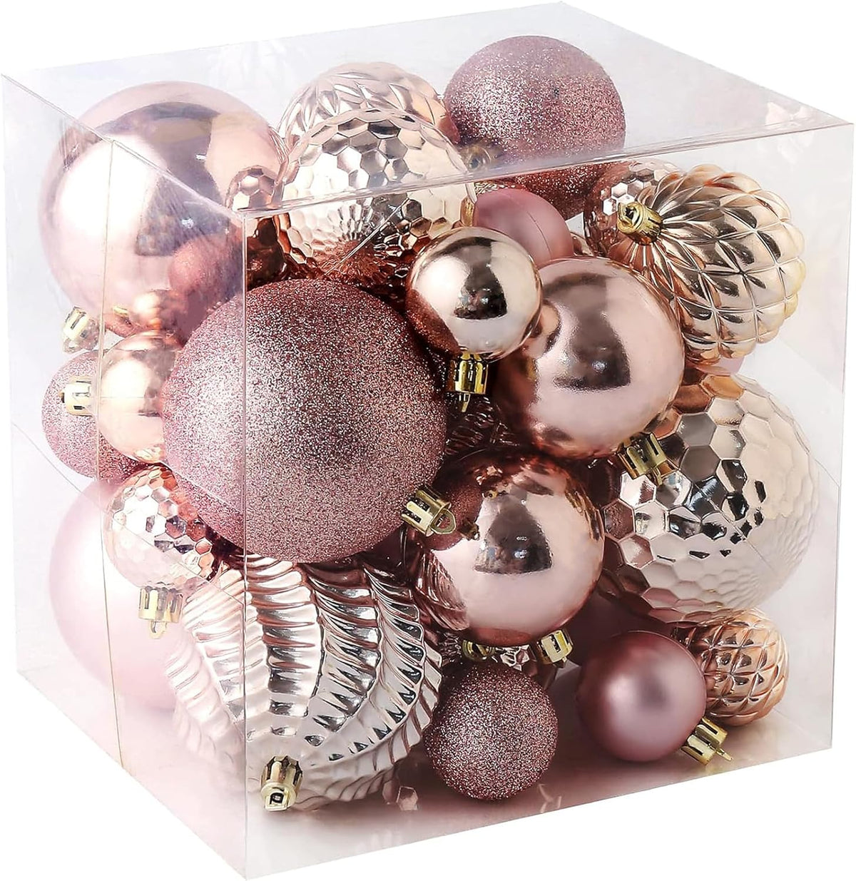 Christmas Balls Ornaments -36pcs Shatterproof Christmas Tree Decorations with Hanging Loop for Xmas Tree Wedding Holiday Party Home Decor,6 Styles in 3 Sizes(White)
