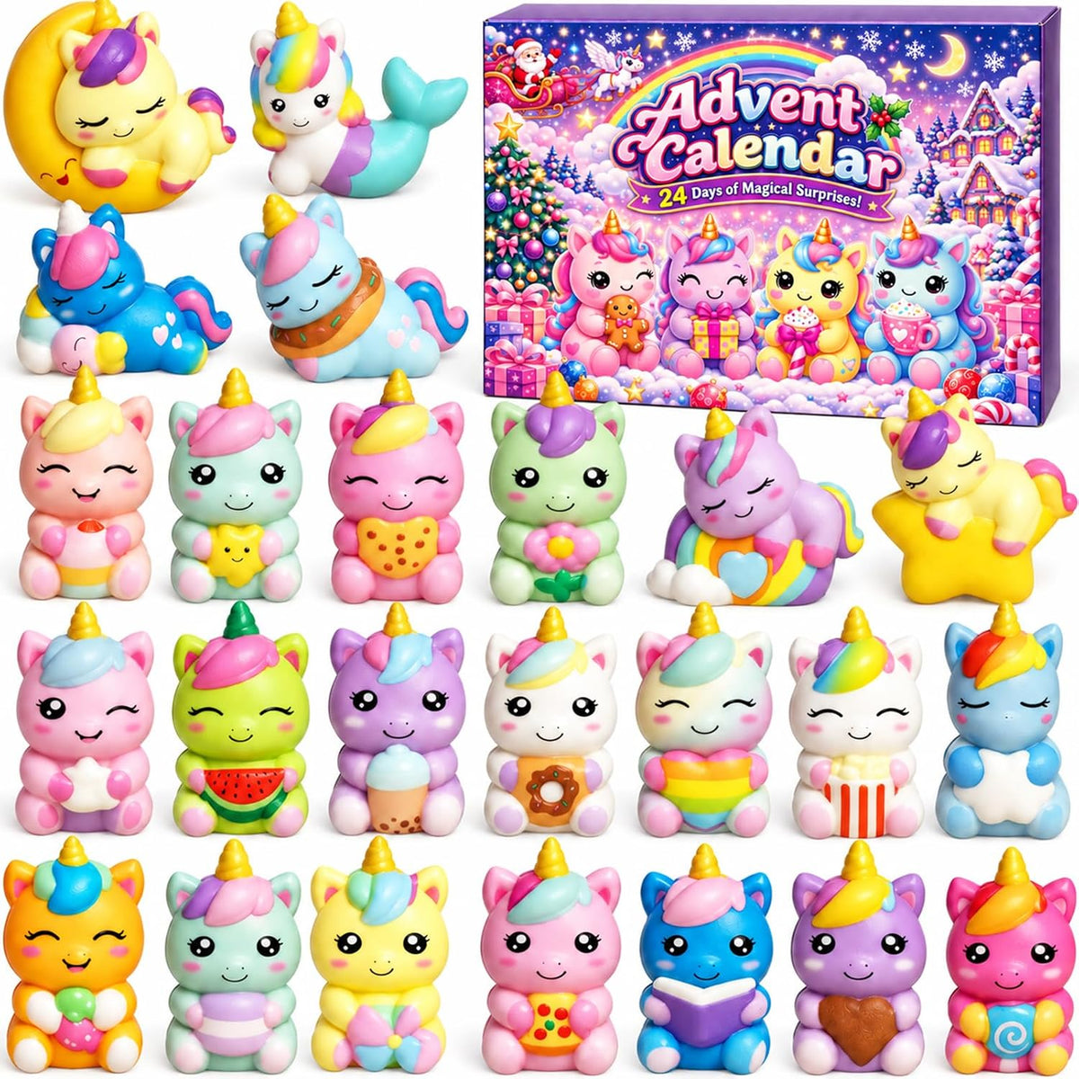 Axolotl Squishy Advent Calendar 2026,24 Axolotl Slow Squisies Toys,Christmas Countdown Calendar Party Favors,Christmas Stocking Stuffers Gifts