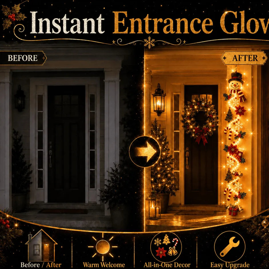 🔥🎄Glowing Christmas Door Hanger | 6 Festive Lighted Designs with Warm Glow