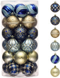 Valery Madelyn 30ct Christmas Tree Decorations Ball Ornaments 2.36 Inches | Red and Gold Shatterproof Christmas Tree Decorations Bulk, Luxury Hanging Ornaments for Xmas Holiday Party Decor