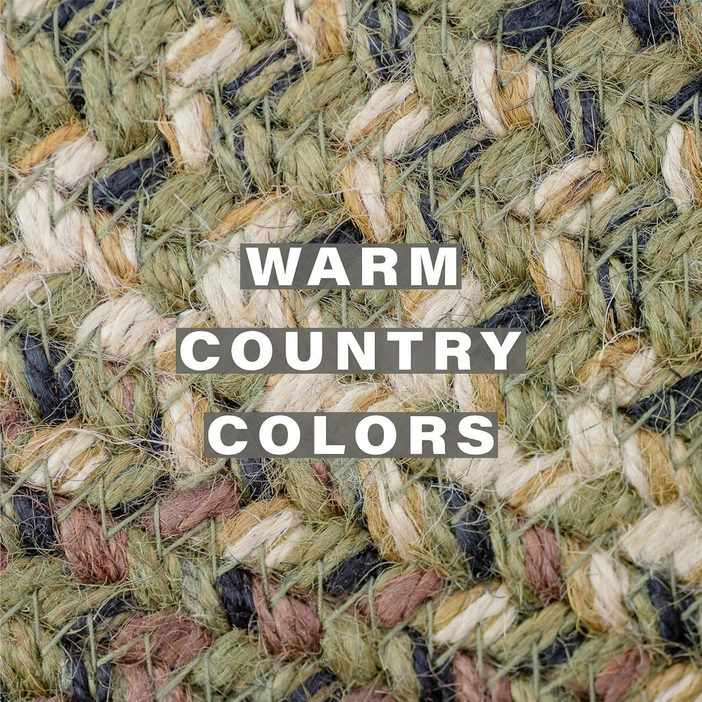 Homespice Apple Pie Braided Coasters for Country Decor, Round 4 Set of 6 | Red Absorbent Drink Coasters for Tabletop, Absorbs Moisture, Rich Colors, Durable and Easy to Clean