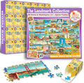 50 States & Washington, D.C. Puzzle Advent Calendar 2026, 1008 Pieces U.S. Iconic Landmarks Jigsaw Puzzles, Countdown to Christmas Travel Poster Design Puzzle for Adults/Kids