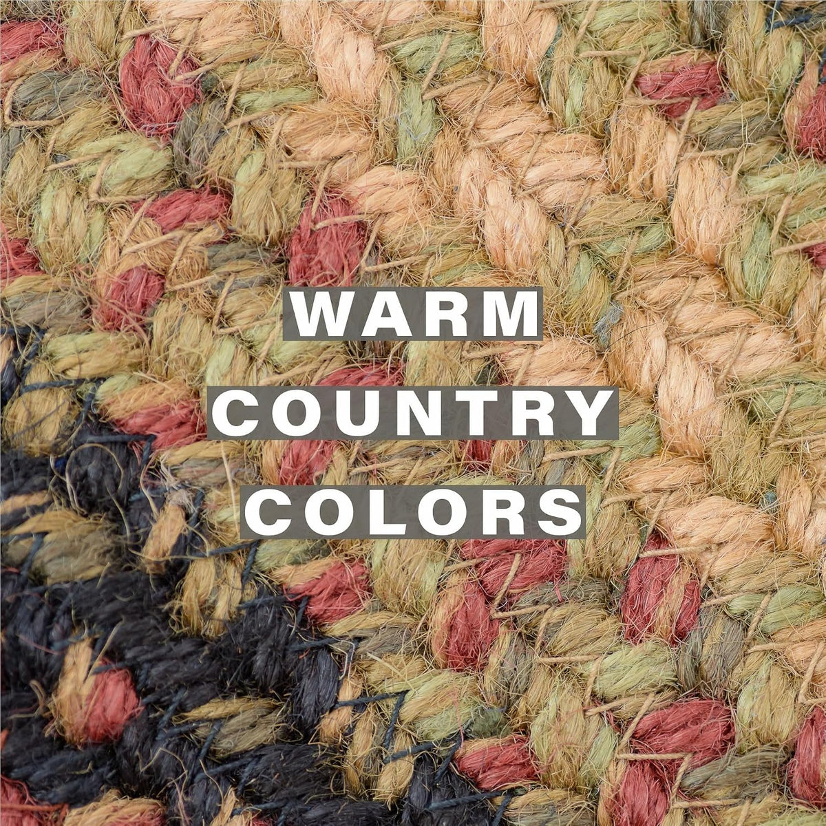 Homespice Apple Pie Braided Coasters for Country Decor, Round 4 Set of 6 | Red Absorbent Drink Coasters for Tabletop, Absorbs Moisture, Rich Colors, Durable and Easy to Clean