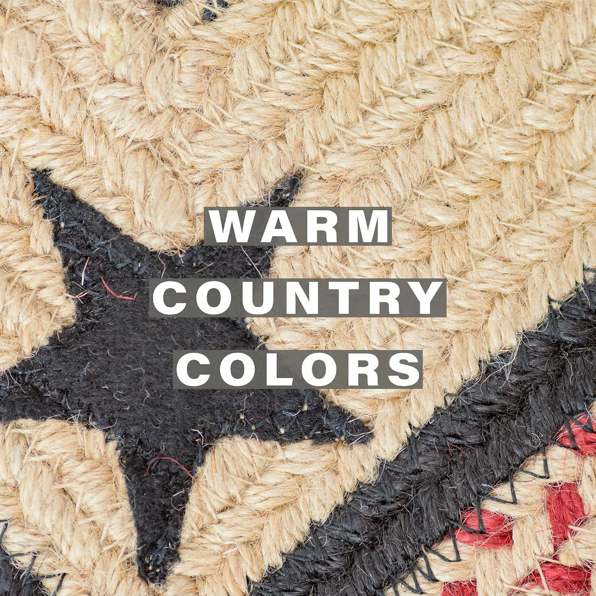 Homespice Apple Pie Braided Coasters for Country Decor, Round 4 Set of 6 | Red Absorbent Drink Coasters for Tabletop, Absorbs Moisture, Rich Colors, Durable and Easy to Clean