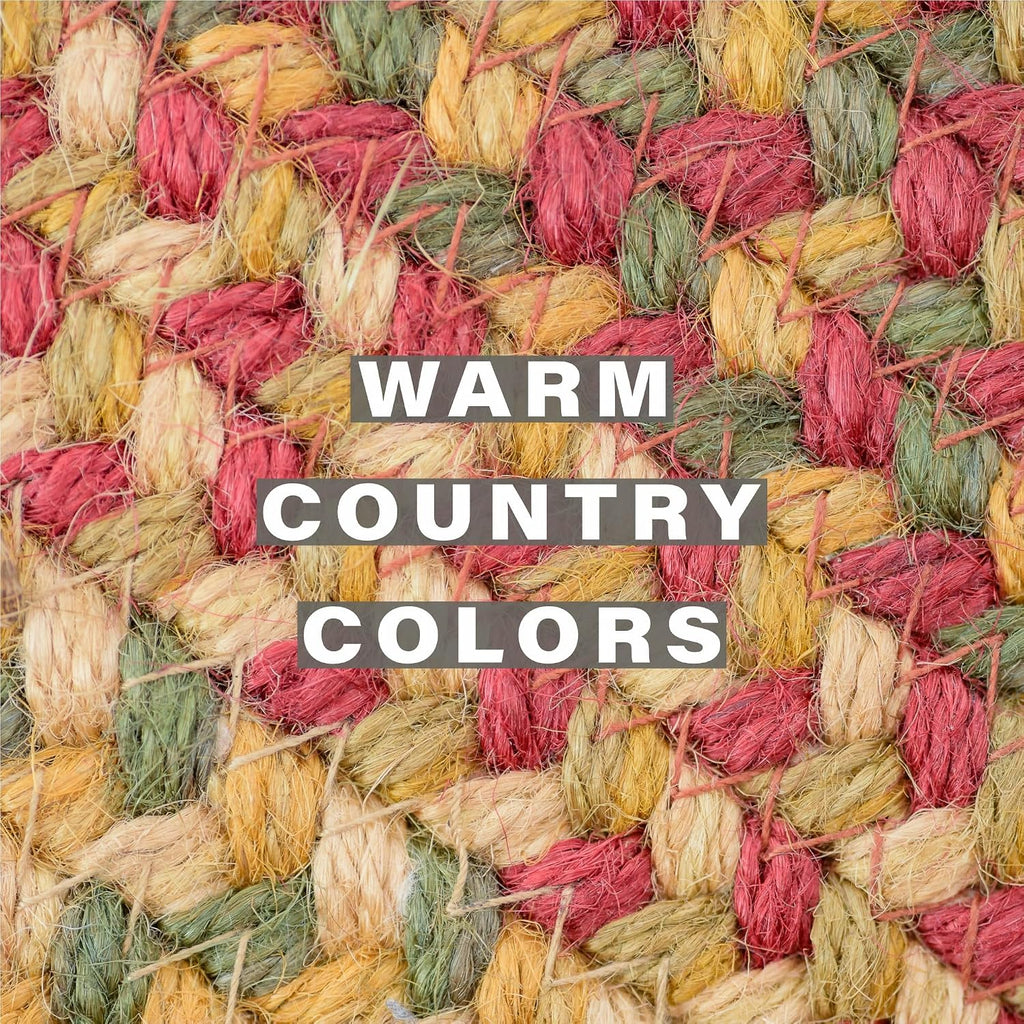 Homespice Apple Pie Braided Coasters for Country Decor, Round 4 Set of 6 | Red Absorbent Drink Coasters for Tabletop, Absorbs Moisture, Rich Colors, Durable and Easy to Clean