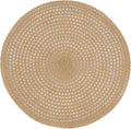 Saro LifeStyle 1501.N15R Natural Design Jute Placemat , Natural, 15 (Set of 4 pcs)