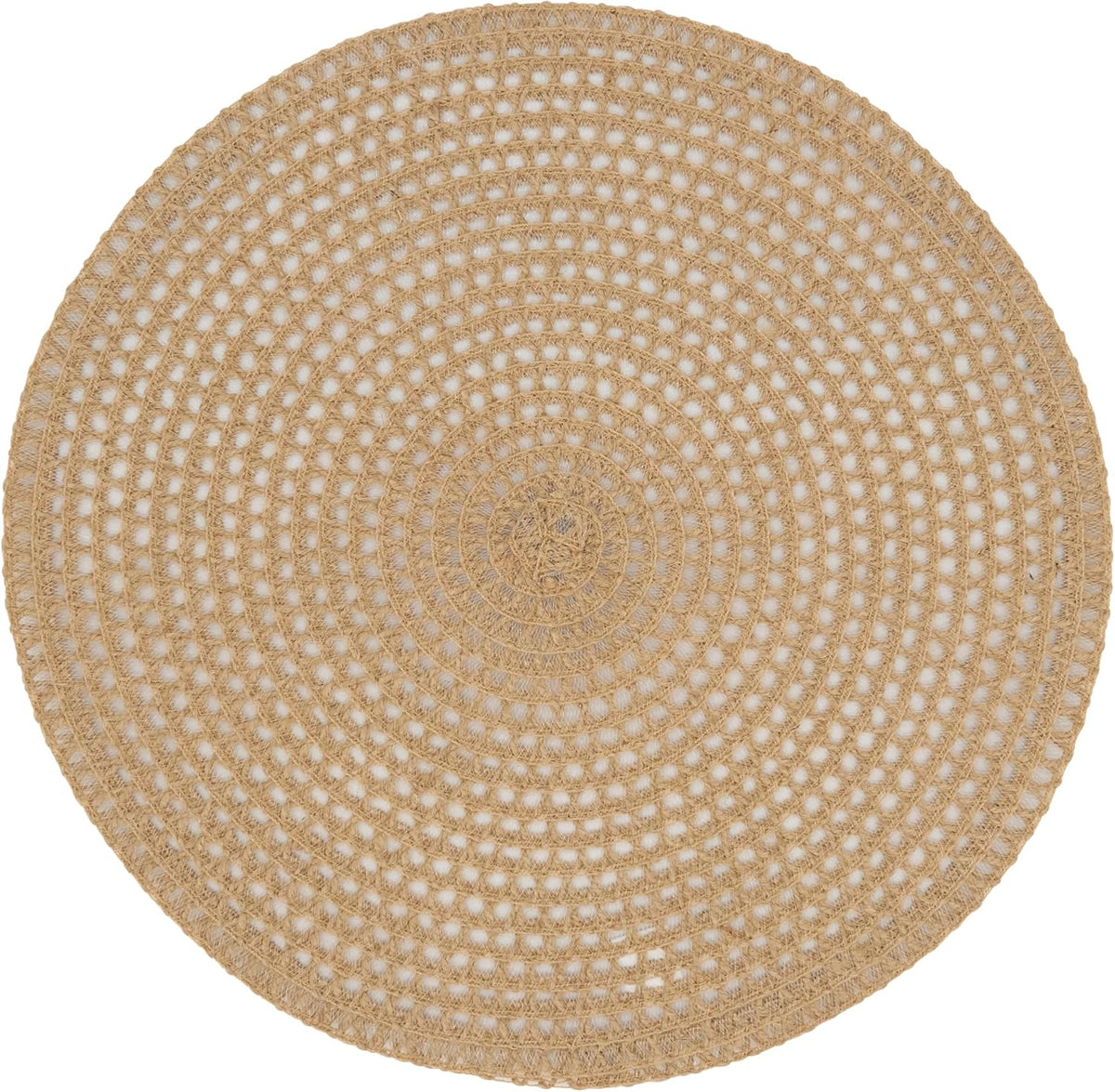 Saro LifeStyle 1501.N15R Natural Design Jute Placemat , Natural, 15 (Set of 4 pcs)