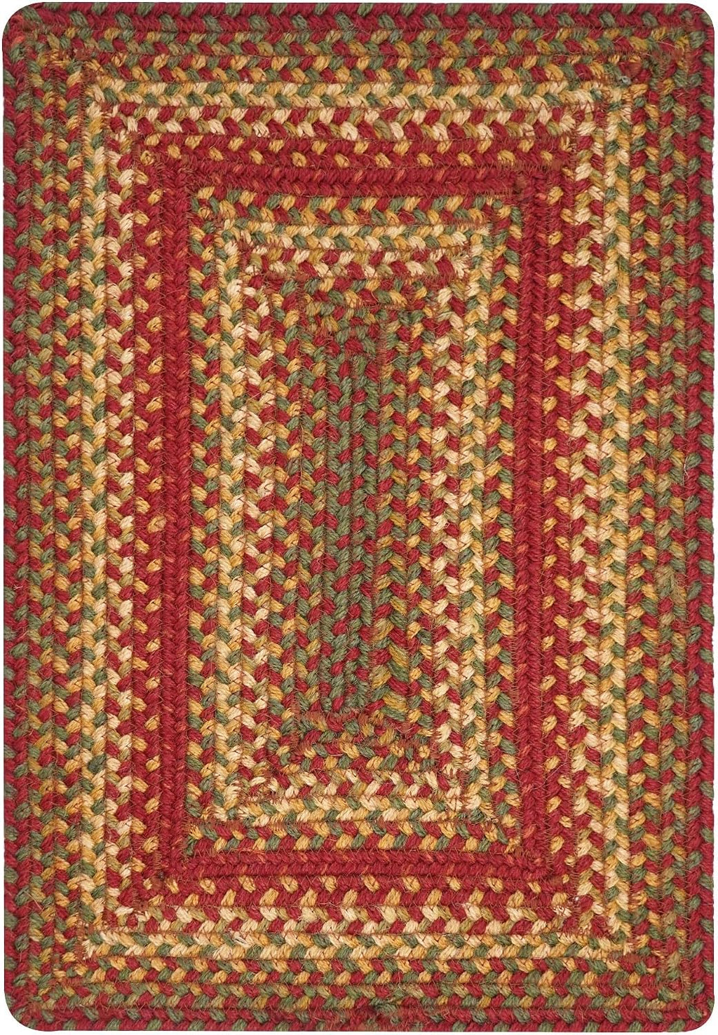 Homespice Apple Pie Braided Coasters for Country Decor, Round 4 Set of 6 | Red Absorbent Drink Coasters for Tabletop, Absorbs Moisture, Rich Colors, Durable and Easy to Clean