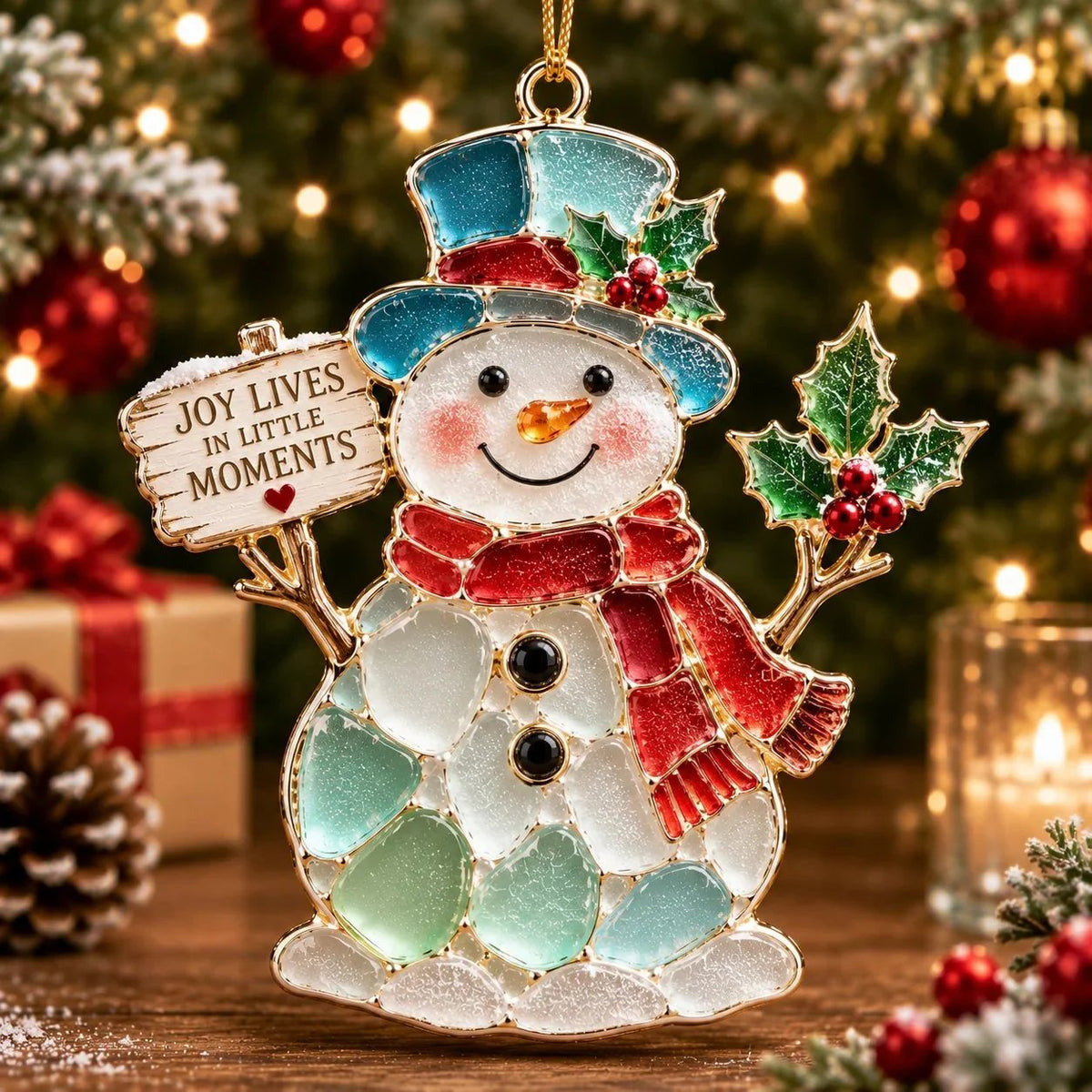 🔥Last Day 50% OFF - ❤✨ Stained Sea Glass Style Christmas Ornaments