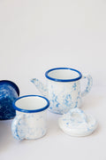 Bubble Collection Enamel Two Mugs & Teapot Gift Set