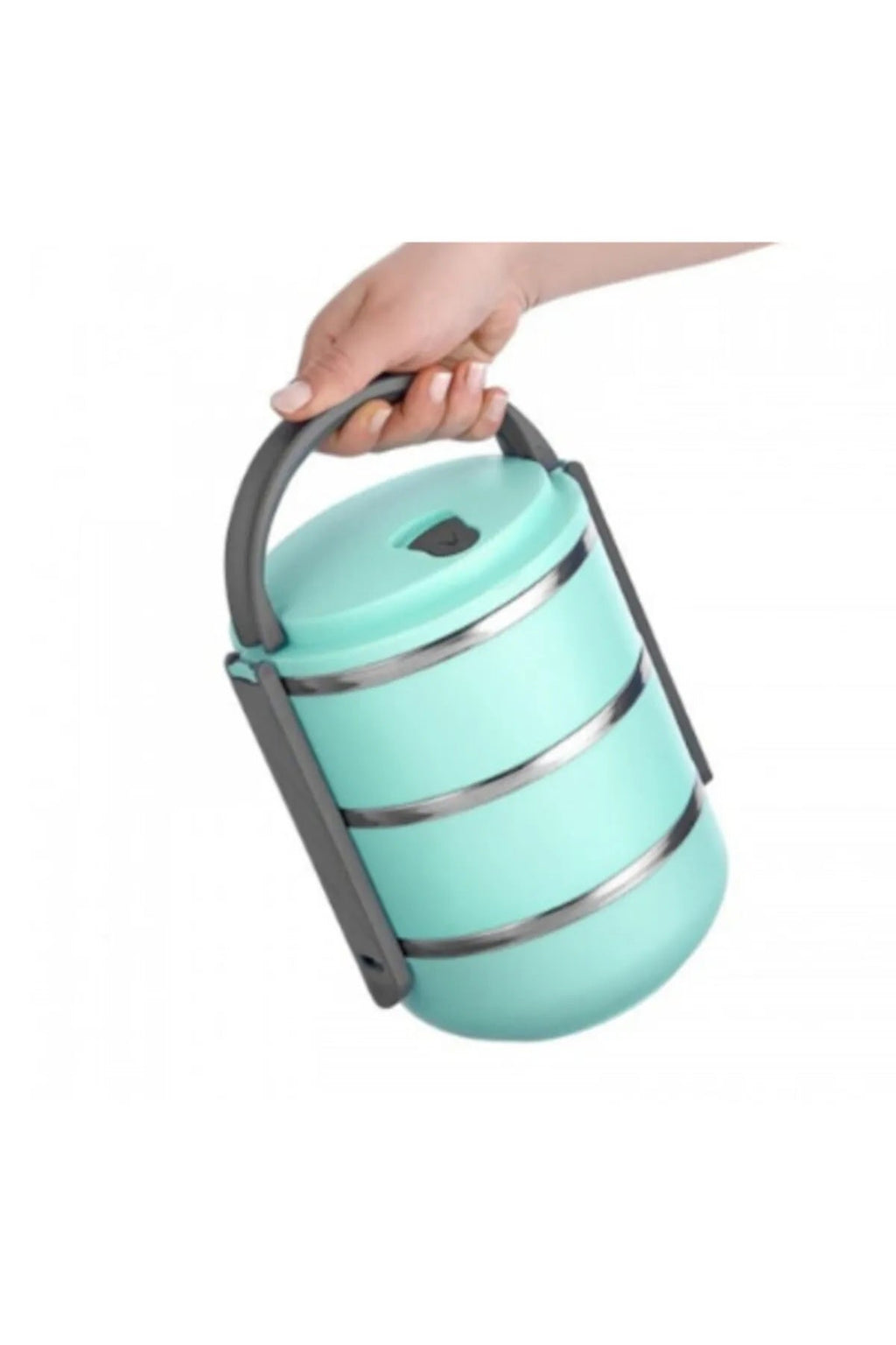 Freshbox 3-Layer Stainless Steel Bento Lunch Box (Turquoise)
