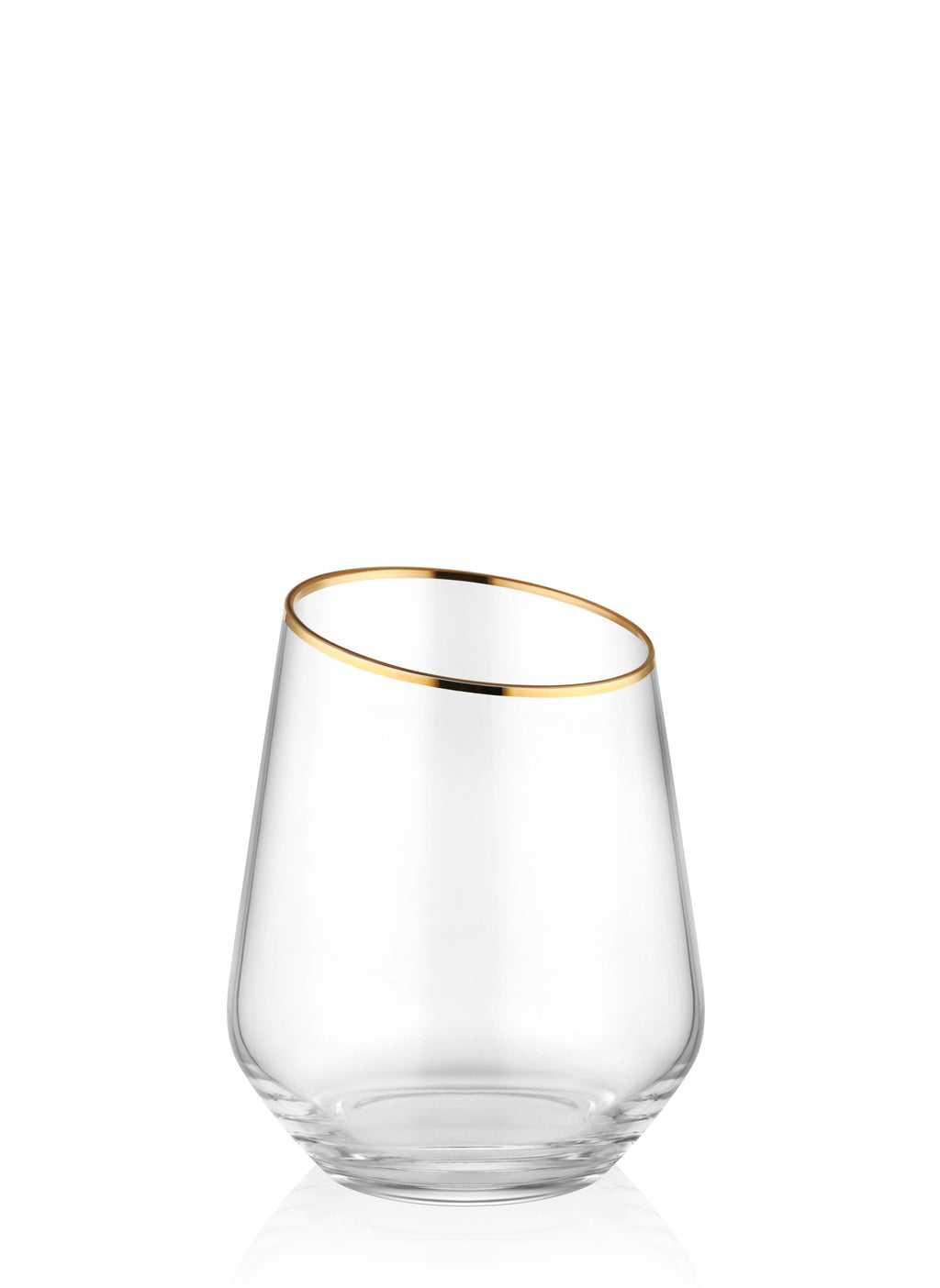 Gina Series Gold Slanted Tumblers (Set of 6)