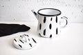 Stripe Collection Enamel Teapot