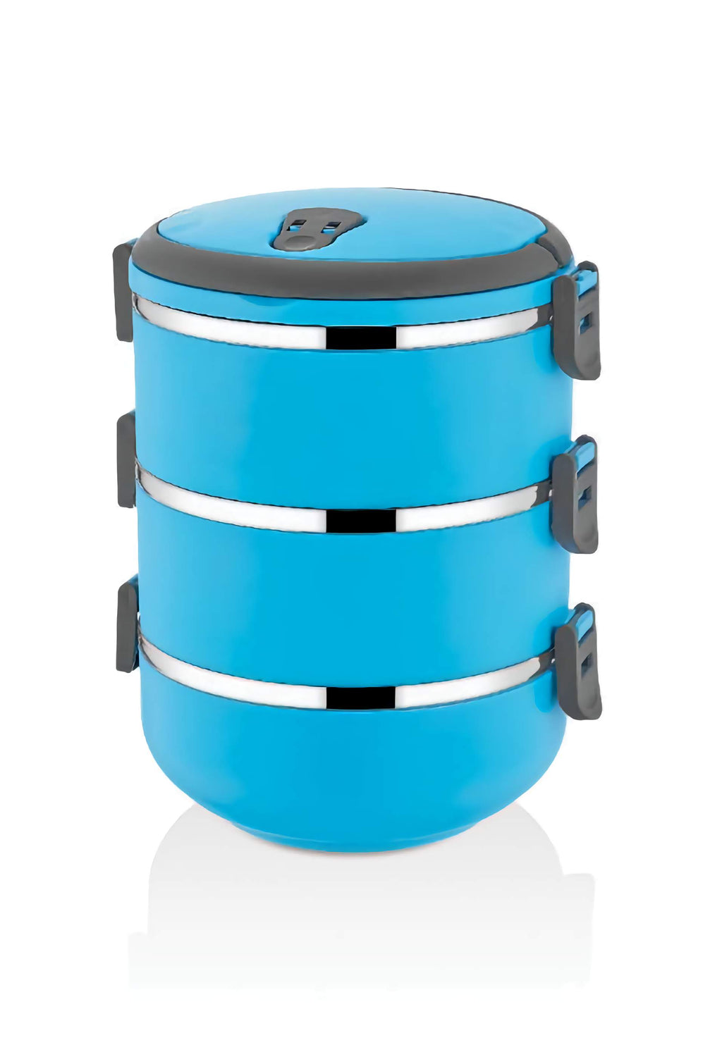 Freshbox 3-Layer Stainless Steel Bento Lunch Box (Blue)